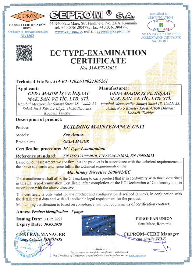 EC TYPE-EXAMINATION CERTIFICATE